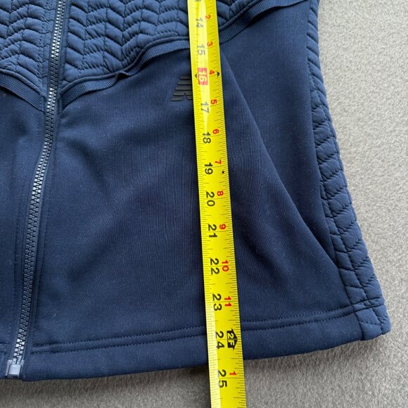 New Balance Women's Quilted Full-Zip Stand Collar Stretch Blue Jacket Size Small - Picture 10 of 10